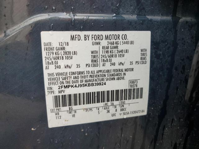 Photo 13 VIN: 2FMPK4J95KBB39924 - FORD EDGE SEL 