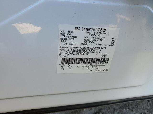 Photo 12 VIN: 2FMPK4J95LBA29103 - FORD EDGE SEL 