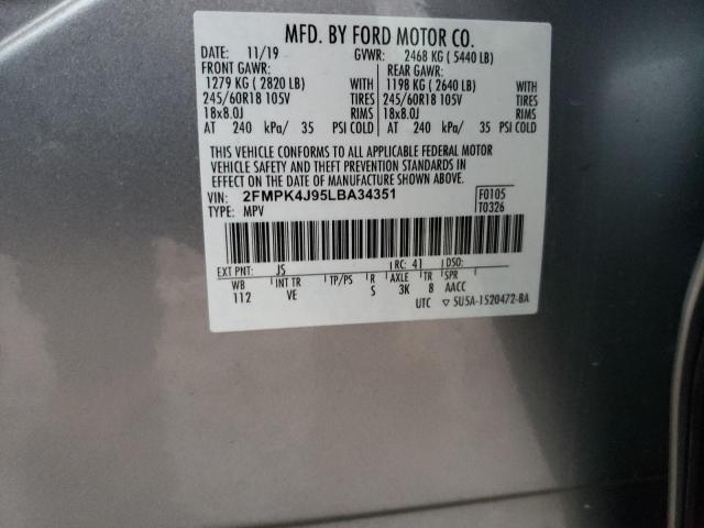 Photo 11 VIN: 2FMPK4J95LBA34351 - FORD EDGE SEL 