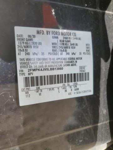 Photo 12 VIN: 2FMPK4J95LBB13860 - FORD EDGE 