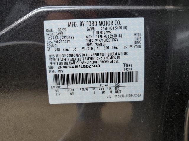 Photo 9 VIN: 2FMPK4J95LBB27449 - FORD EDGE SEL 