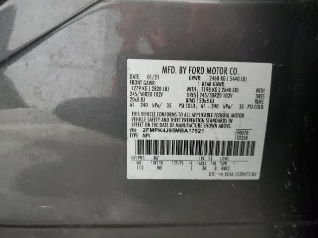 Photo 12 VIN: 2FMPK4J95MBA17521 - FORD EDGE SEL 