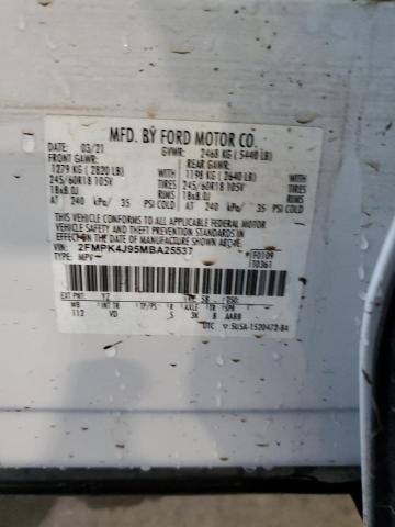 Photo 12 VIN: 2FMPK4J95MBA25537 - FORD EDGE 