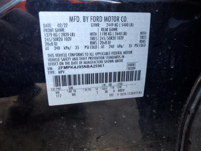 Photo 12 VIN: 2FMPK4J95NBA25961 - FORD EDGE 