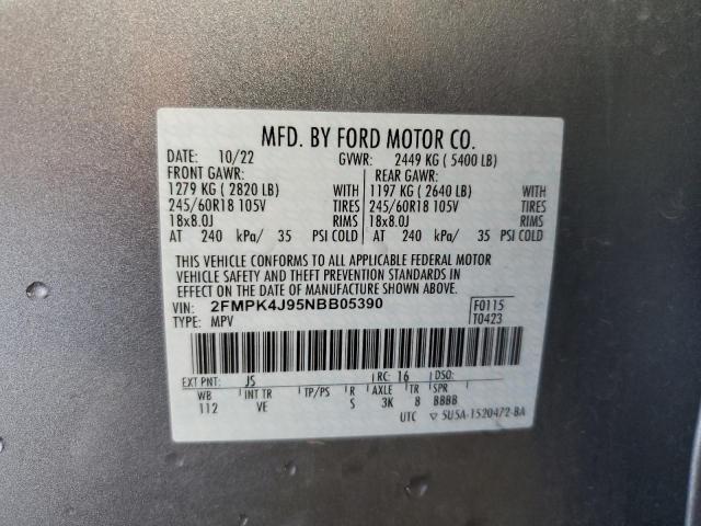 Photo 12 VIN: 2FMPK4J95NBB05390 - FORD EDGE 