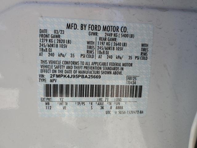 Photo 12 VIN: 2FMPK4J95PBA25669 - FORD EDGE SEL 