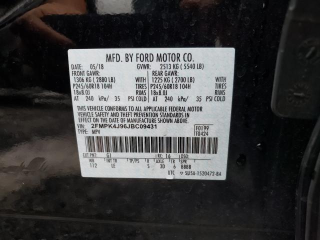 Photo 9 VIN: 2FMPK4J96JBC09431 - FORD EDGE 