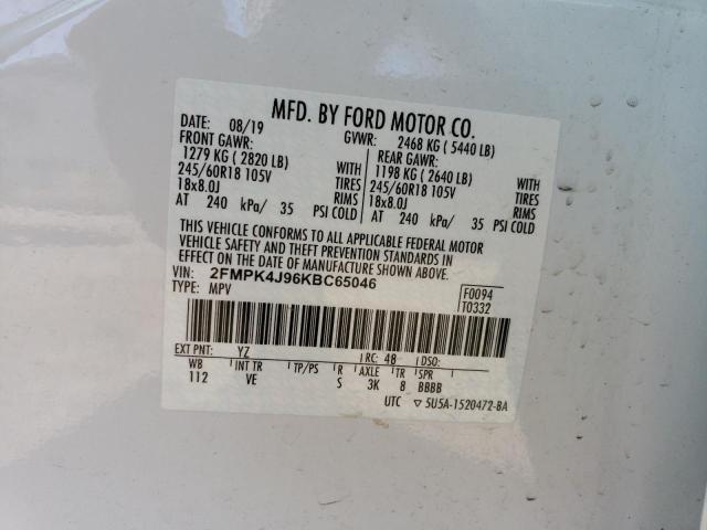 Photo 12 VIN: 2FMPK4J96KBC65046 - FORD EDGE 