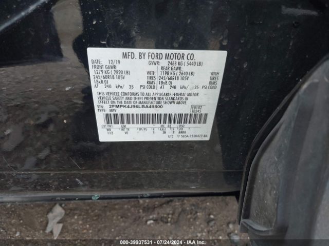 Photo 8 VIN: 2FMPK4J96LBA49800 - FORD EDGE 