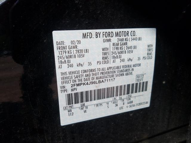 Photo 9 VIN: 2FMPK4J96LBA71117 - FORD EDGE SEL 