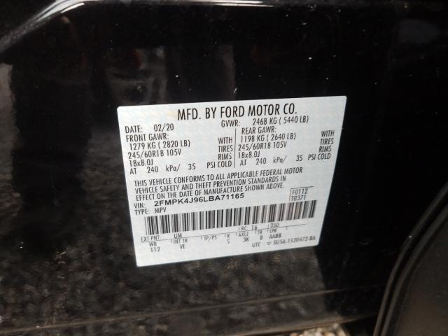 Photo 9 VIN: 2FMPK4J96LBA71165 - FORD EDGE SEL 