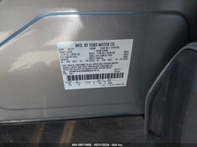 Photo 8 VIN: 2FMPK4J96MBA01912 - FORD EDGE 