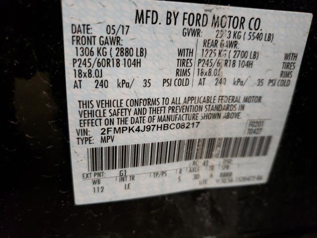 Photo 9 VIN: 2FMPK4J97HBC08217 - FORD EDGE 