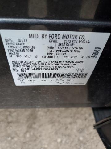 Photo 12 VIN: 2FMPK4J97HBC43095 - FORD EDGE SEL 