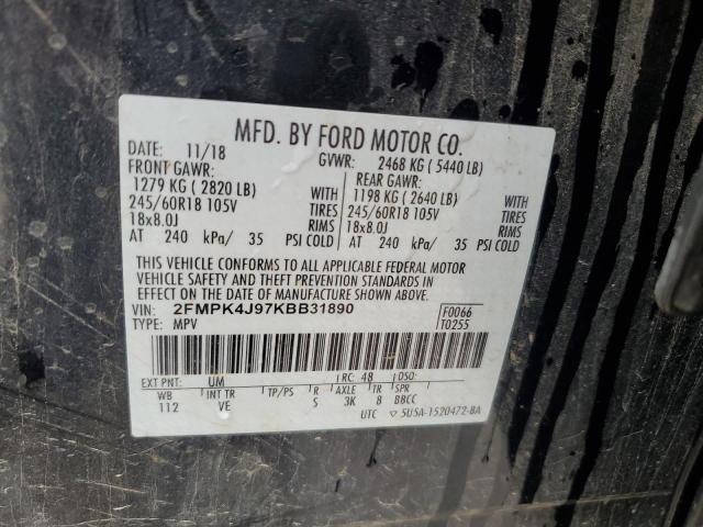 Photo 13 VIN: 2FMPK4J97KBB31890 - FORD EDGE 