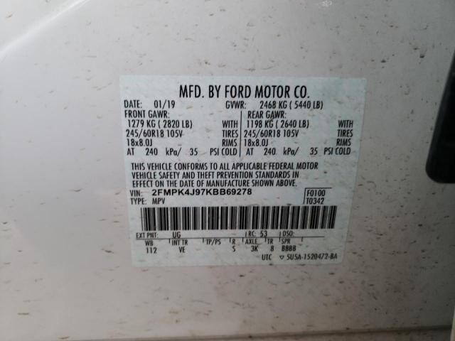 Photo 11 VIN: 2FMPK4J97KBB69278 - FORD EDGE 