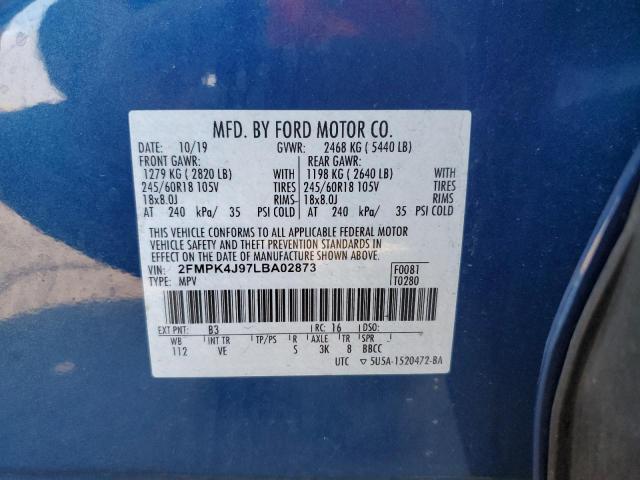 Photo 12 VIN: 2FMPK4J97LBA02873 - FORD EDGE SEL 