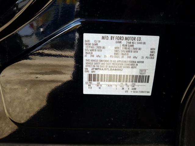 Photo 9 VIN: 2FMPK4J97LBA44962 - FORD EDGE SEL 