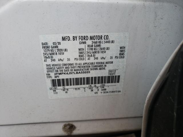 Photo 9 VIN: 2FMPK4J97LBA55055 - FORD EDGE SEL 