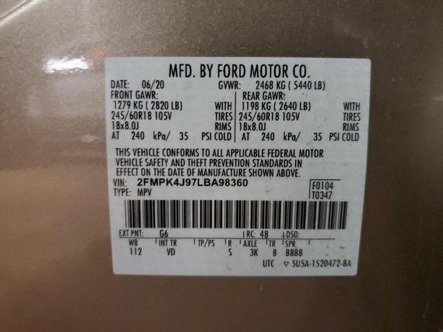 Photo 12 VIN: 2FMPK4J97LBA98360 - FORD EDGE 