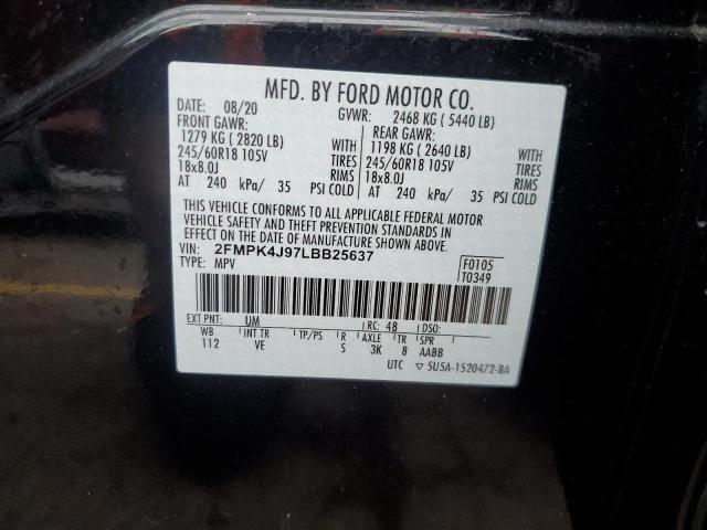 Photo 12 VIN: 2FMPK4J97LBB25637 - FORD EDGE SEL 