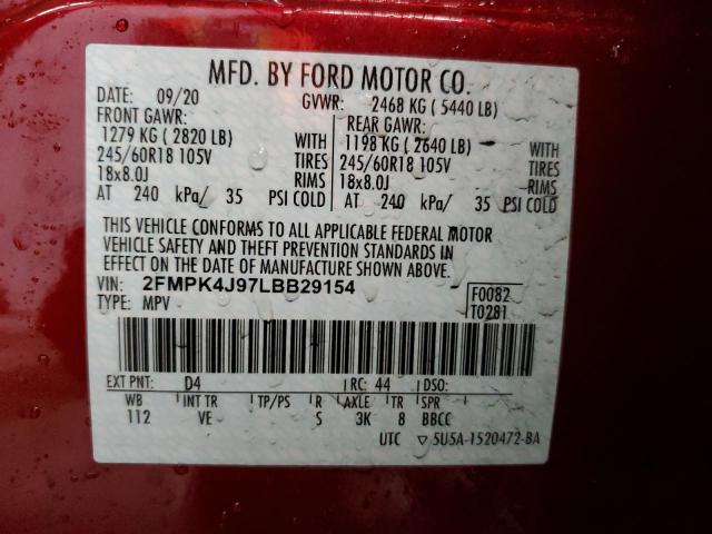 Photo 12 VIN: 2FMPK4J97LBB29154 - FORD EDGE 