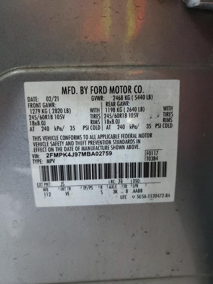 Photo 11 VIN: 2FMPK4J97MBA02759 - FORD EDGE 