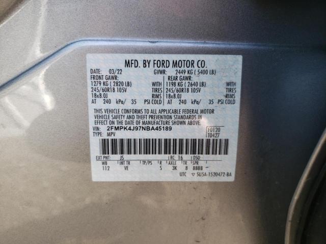 Photo 11 VIN: 2FMPK4J97NBA45189 - FORD EDGE SEL 