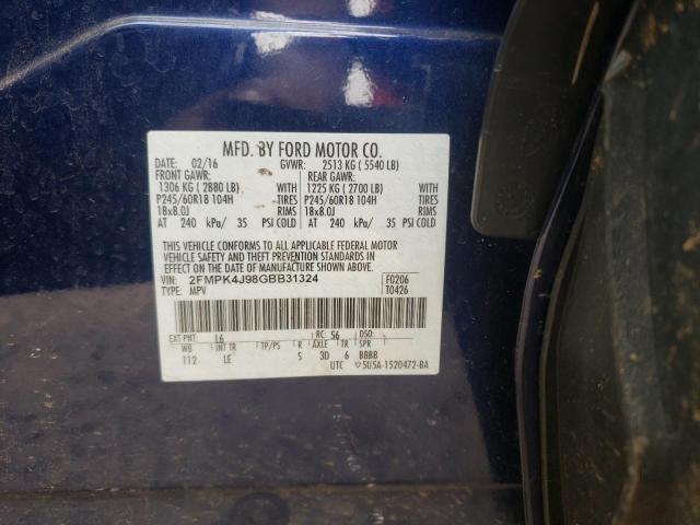 Photo 9 VIN: 2FMPK4J98GBB31324 - FORD EDGE SEL 