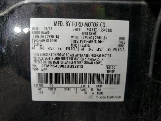 Photo 12 VIN: 2FMPK4J98JBB92812 - FORD EDGE SEL 