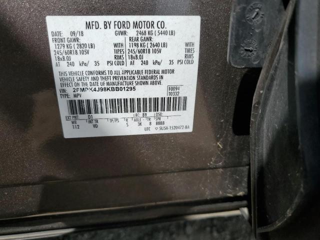 Photo 11 VIN: 2FMPK4J98KBB01295 - FORD EDGE SEL 