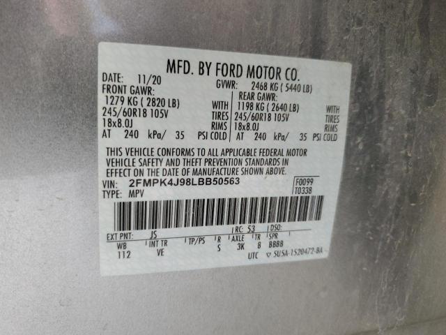 Photo 12 VIN: 2FMPK4J98LBB50563 - FORD EDGE 