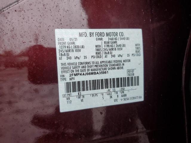 Photo 11 VIN: 2FMPK4J98MBA35981 - FORD EDGE 