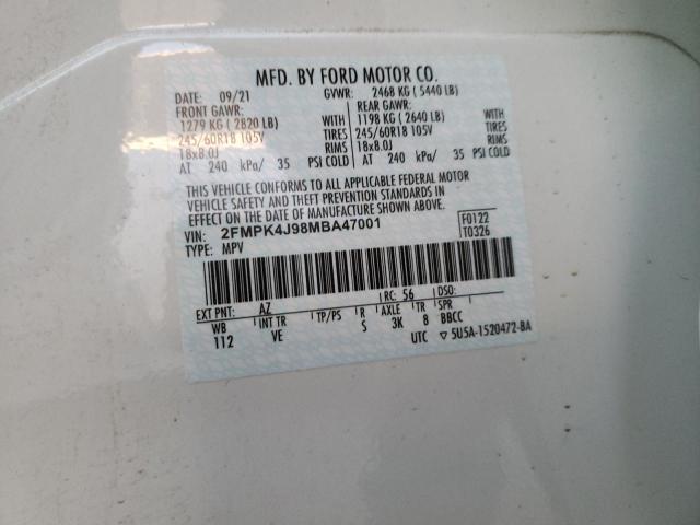 Photo 9 VIN: 2FMPK4J98MBA47001 - FORD EDGE SEL 