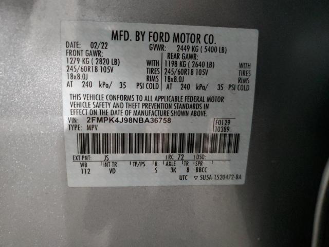 Photo 12 VIN: 2FMPK4J98NBA36758 - FORD EDGE 