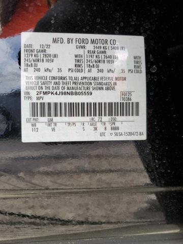 Photo 11 VIN: 2FMPK4J98NBB05559 - FORD EDGE SEL 