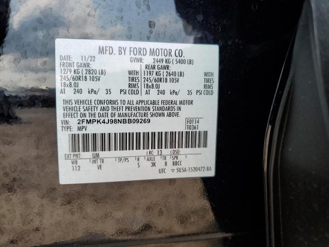 Photo 12 VIN: 2FMPK4J98NBB09269 - FORD EDGE SEL 