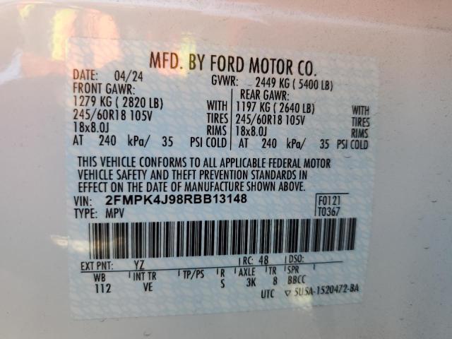 Photo 12 VIN: 2FMPK4J98RBB13148 - FORD EDGE SEL 