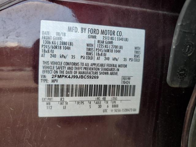 Photo 13 VIN: 2FMPK4J99JBC59269 - FORD EDGE SEL 