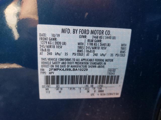 Photo 9 VIN: 2FMPK4J99LBA10229 - FORD EDGE SEL 