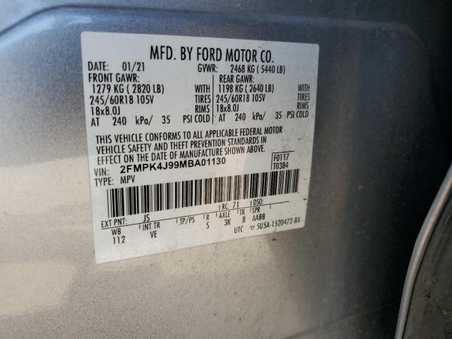 Photo 12 VIN: 2FMPK4J99MBA01130 - FORD EDGE 