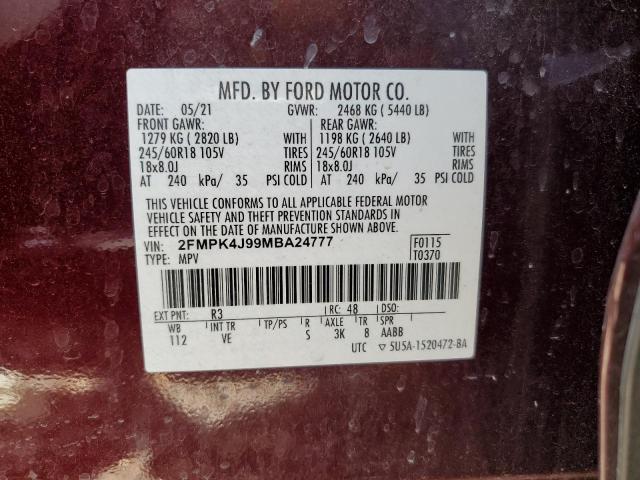 Photo 11 VIN: 2FMPK4J99MBA24777 - FORD EDGE 