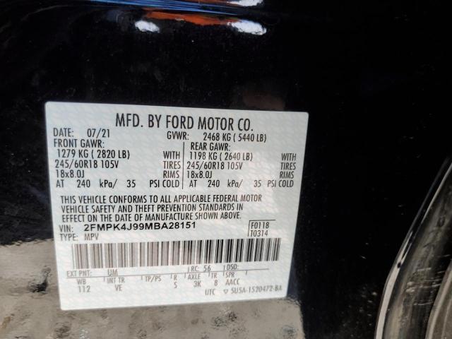 Photo 9 VIN: 2FMPK4J99MBA28151 - FORD EDGE SEL 