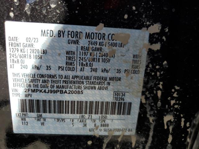 Photo 12 VIN: 2FMPK4J99PBA20085 - FORD EDGE SEL 