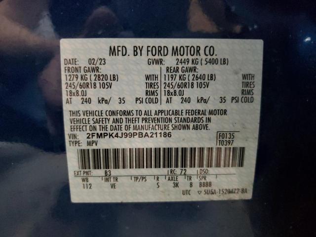 Photo 12 VIN: 2FMPK4J99PBA21186 - FORD EDGE SEL 