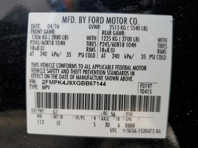 Photo 12 VIN: 2FMPK4J9XGBB67144 - FORD EDGE SEL 