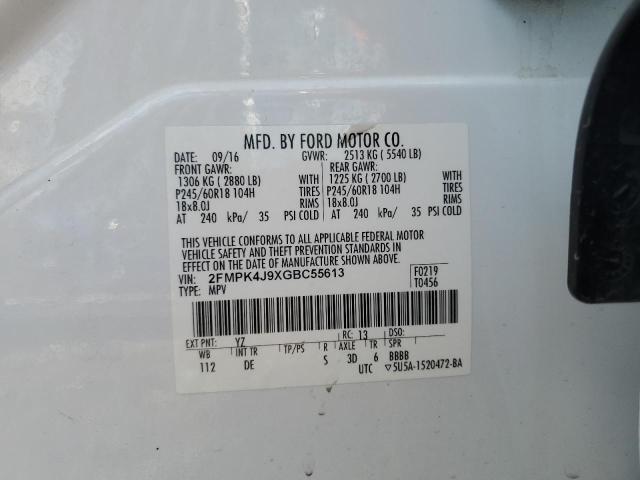 Photo 12 VIN: 2FMPK4J9XGBC55613 - FORD EDGE SEL 