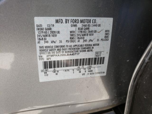 Photo 9 VIN: 2FMPK4J9XLBA45717 - FORD EDGE SEL 