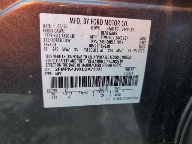 Photo 12 VIN: 2FMPK4J9XLBA73033 - FORD EDGE SEL 