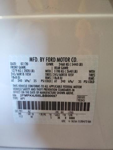 Photo 12 VIN: 2FMPK4J9XLBB00697 - FORD EDGE SEL 